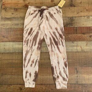 Vintage Havana purple brown cream tie dye tie waistband sweatpants joggers